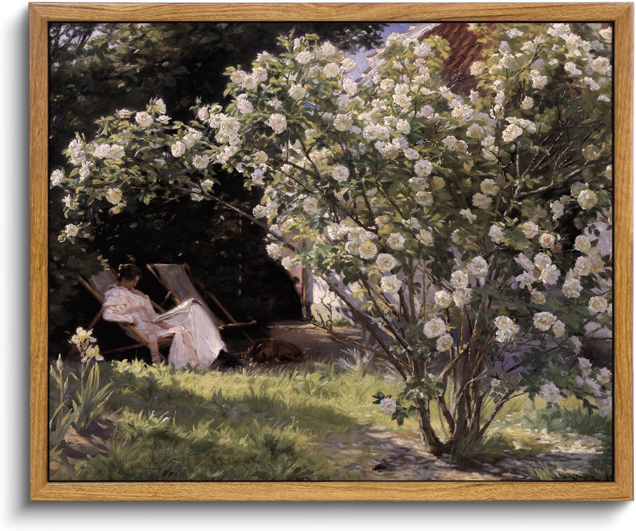 NIKICEE Landscape Wall Art Decor, Framed Vintage Canvas Wall Art Room Decor, Classical Landscape Oil Painting Wall Art Canvas Prints for Bathroom, Bedroom, Living Room, Farmhouse