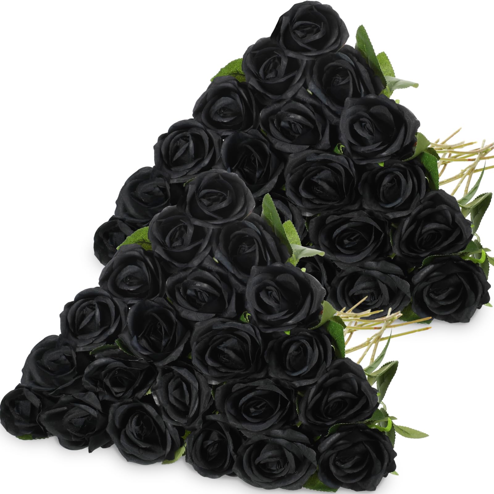 40 Count Fake Roses Hotop 40 Pcs Rose Artificial Flowers Bulk with Long Stem,Realistic Silk ...