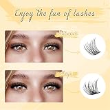 QUEWEL DIY Eyelash Extensions Kit 144 Cluster Lashes Bond Seal Tweezer Remover view 2