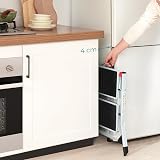 SONGMICS 2 Step Ladder Heavy Duty Steel Folding Portable 150 kg GSL02WT White view 6