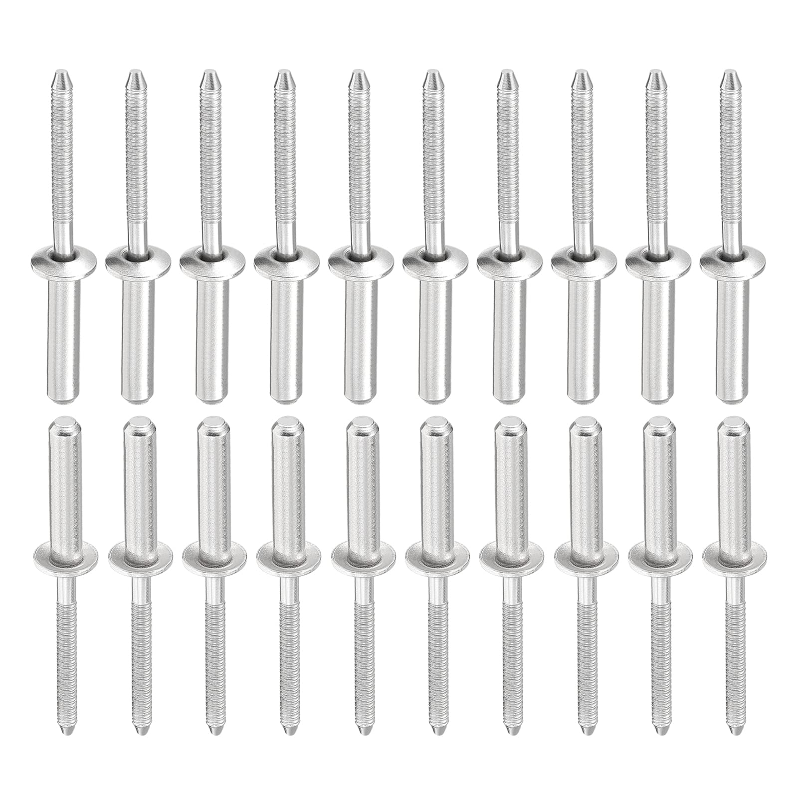 DTGN 4.8mm x 25mm (DXL) Blind Rivets - 50Pack - Good for Machinery Joining - 304 Stainless Steel Dome Closed End Rivet
