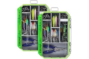 GHOSTHORN Ghosthor Fishing Tackle Box, Waterproof 3600 and 3700 Tackle Trays, Plastic Tackle Box Organizer with Removable Dividers, Storage Lure Box and Terminal Tackle Storage