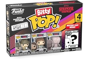 Funko Pop! Bitty: Stranger Things - Hopper, Joyce, Demogorgon (Closed Face), and Mystery Chase Figure (Style May Vary)