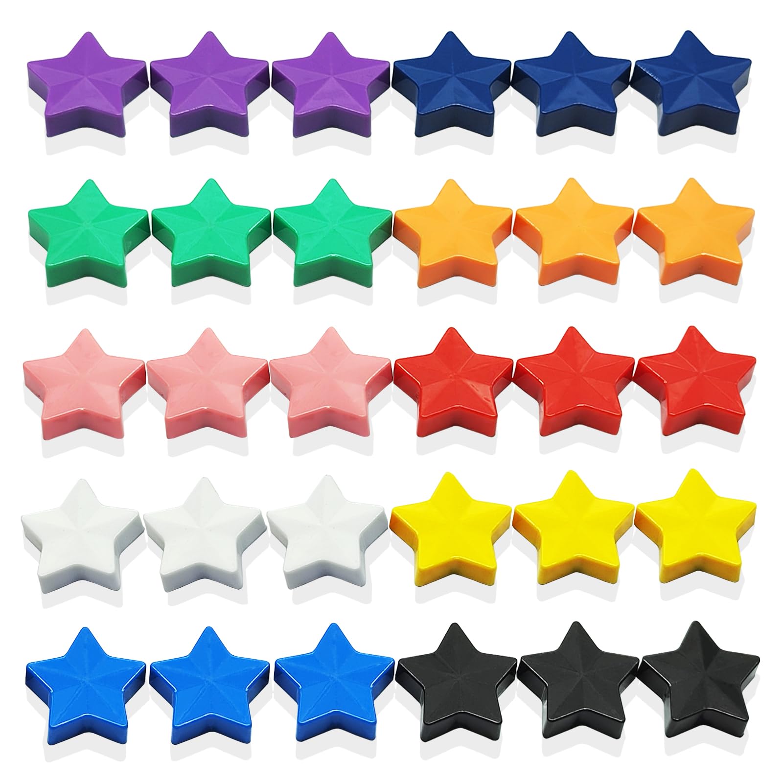 ZDZBLX 30 PCS Strong Fridge Magnets – Colourful Star Magnets, Heavy Duty Small Magnets for Whiteboard, Office, Notice Board, Refrigerator, Crafts & Classroom – 10 Colours, Cute Mini Magnet for Adults