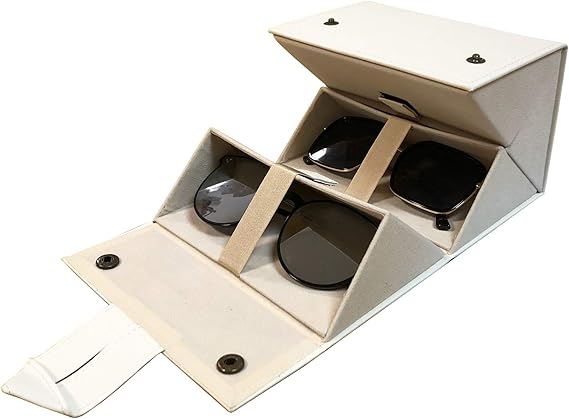 PU Eyeglasses Storage Case Box Multiple Hanging Eyewear Holder Display SMARTTOP 5-Slot Travel Sunglasses Organizer Collector