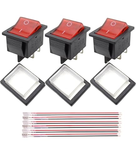 2 Pezzi KCD4 DPST ON-OFF Interruttore A Barra 4 Pin Per Interruttori 15a 20a Ac 250v 125v 88062341