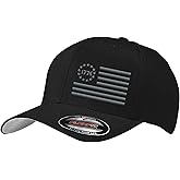 13 Star USA Flag Patriotic Flex Baseball Fitted hat -Custom Embroidered 6277 Flex Baseball Fitted hat