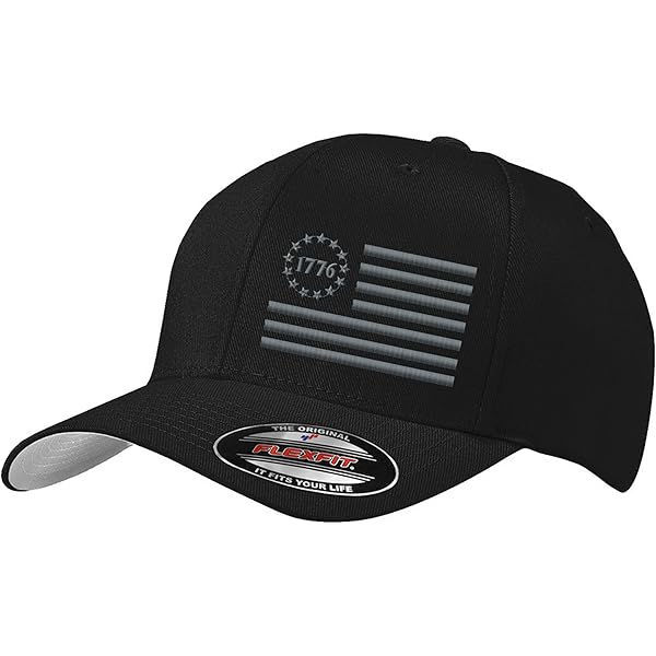 The Blackout American Flag 6277 Flex Fitted hat - Custom