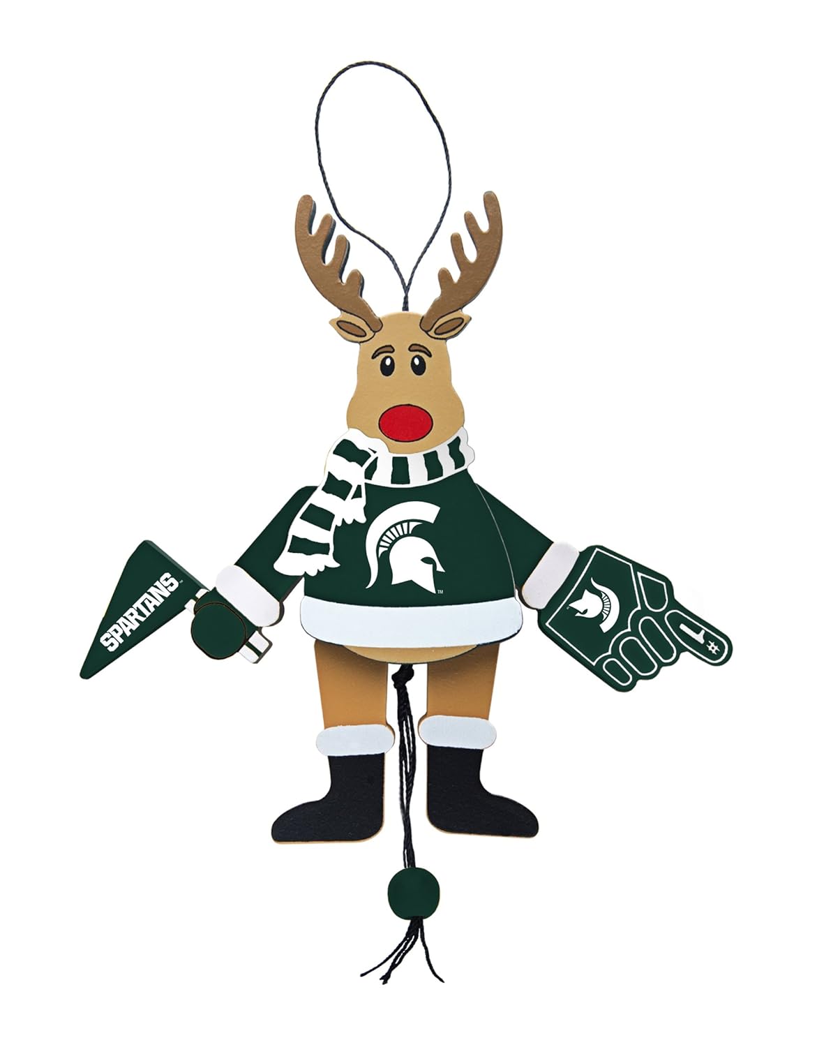 Topperscot by Boelter Brands NCAA Wooden Cheer Ornament