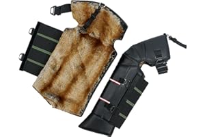 kowaku Motorcycle Windproof Leg Guards Knee Brace Full Protective Chaps Plush Lining for Cycling, 70cmx35cm