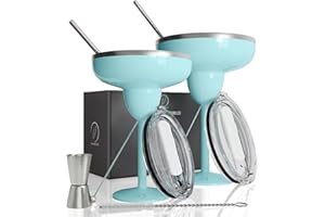 Vaanshie Stainless Steel Insulated Margarita Glasses with Lid, Break-Resistant Vacuum Sealed Margarita Tumbler for Mother's D