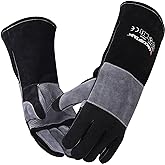 ARCCAPTAIN Welding Gloves 932℉ Heat/Fire Resistant 16 inches Gloves for Stick, Mig, Forge, BBQ, Grill, Fireplace, Baking, Stove Working Protection