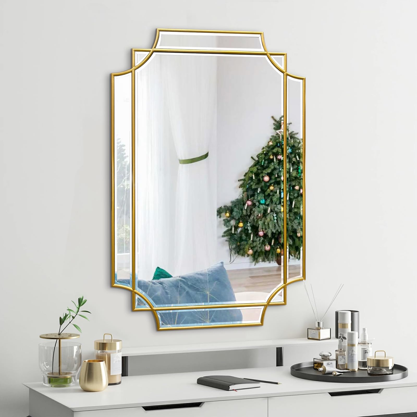 womilous Gold Bathroom Mirrors for Over Sink, 36