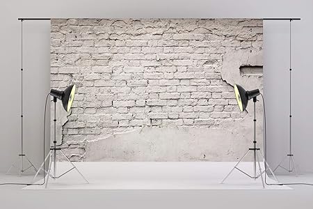 Amazon Co Jp Zhuji 300x300cm 白い背景のヴィンテージのレンガの壁の写真の背景 カメラ
