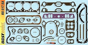 Pontiac 370 389 Full Engine Gasket Set//Kit BEST Head+Intake+Oil Pan 1958-60