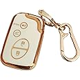 QIXIUBIA for Lexus Key Fob Cover Key Fob Shell with Keychain Fit for Lexus GX460 RX350 ES350 IS250 GX460 LX570 IS350 GS430 GS300 GS450h is-C is-F (For lexus B, White)