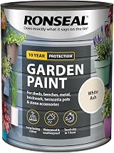 Ronseal GPWA750 Garden Paint White Ash 750ml High Solid Resists Cracking view 4