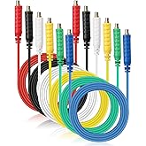 JuxYes 6PCS Magnetic Silicone Test Leads Soft Flexible Jumper Test Wires 30V AC/5A 20AWG Low Voltage Magnetic Jumper Test Lea