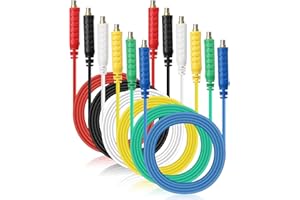 JuxYes 6PCS Magnetic Silicone Test Leads Soft Flexible Jumper Test Wires 30V AC/5A 20AWG Low Voltage Magnetic Jumper Test Lea