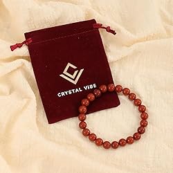Crystal Vibe Red jasper Crystal Bracelet for
