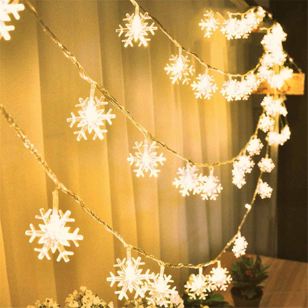 4.5M 30LED Christmas Snowflake String Lights, Decorations