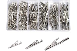 XINTAIHELE 230PCS Metal Alligator Clip Clamp Assortment Kit Electrical Test Crocodile Clips Charging Clamped Jumper Helper 3 