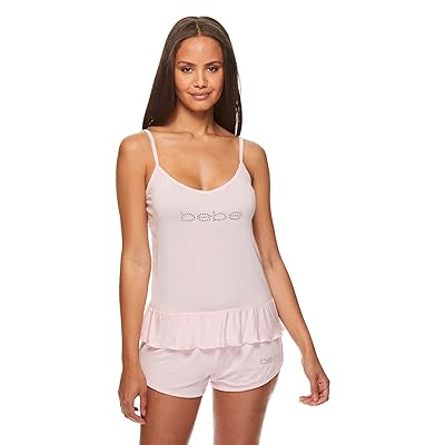 Buy Bebe Womens Pajama Sets Tank Top And Pajama Shorts Lounge Sleepwear Pj Set Online In Indonesia B07tdng1cz