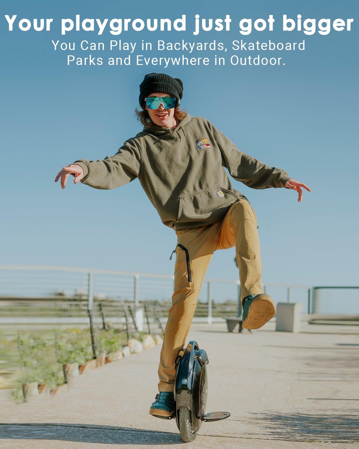 INMOTION V5 Electric Unicycle for Adult with 12.5 MPH & 12.5 Miles Mileage, 14 Inch Pneumatic Tire One Wheel EUC Portable Self Balancing Scooters