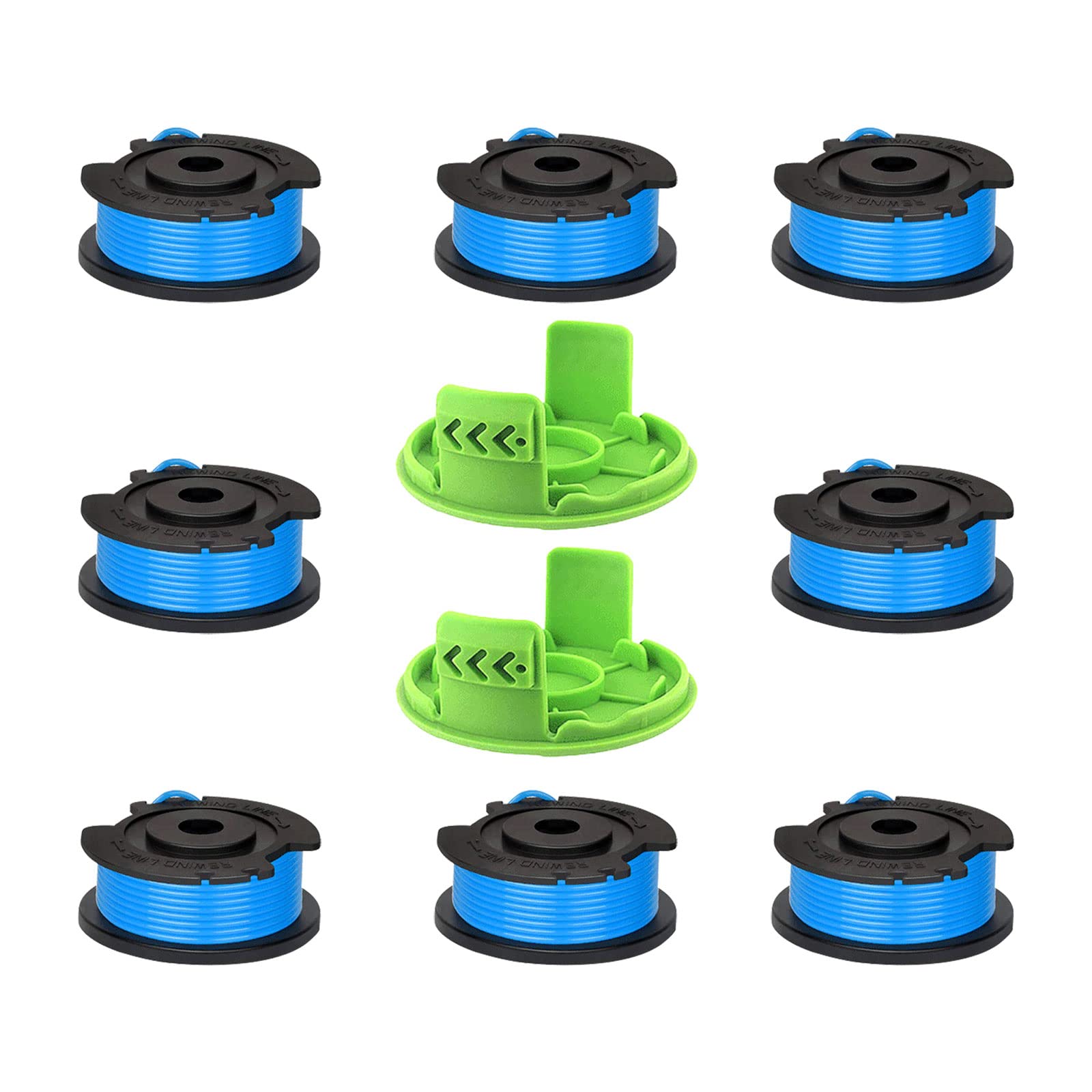 YWNYT Strimmer Spool for Greenworks, Single Cord Spool for Lawn Trimmers 1.65mm String Trimmer Replacement Spool Line Grass Strimmer Line for 24V Greenworks Series (8+2)