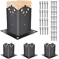 Soportes Para Postes De Valla - Paquete De 4, Súper Resistentes Y Fáciles De Instalar