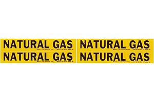 Brady 7196-4 1-1/8" Height, 7" Width, B-946 High Performance Vinyl, Black On Yellow Color Self-Sticking Vinyl Pipe Marker, Le