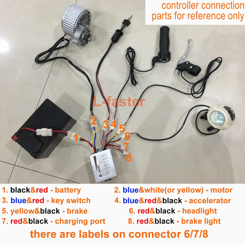 Lfaster 24V36V 350W Electric Brush Motor Speed Controller for eBike