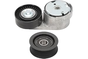 KALOEOU 39282 38082 Drive Belt Tensioner Pulley with Idler Pulley Fits for Do-dge Grand Caravan Charger Durango Journey Ram 1500 2500 3500 Chry-sler 200 300 Town & Country Grand Cherokee V-W- Routan 3.6L V6