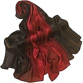 MiaoChoice Silk Feeling Scarf,Satin Chiffon Sunscreen Shawl,Gradient Shaded Colors Lightweight Neck Wrap Hijab For Women