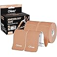 CKeep Kinesiology Tape (2 Rolls), Original Cotton Elastic Premium Athletic Tape,33 ft 40 Precut Strips in Total,Hypoallergeni