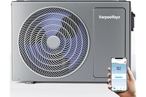 Varpoolfaye 27000 BTU Above Ground Pool Heater 5000 Gallon Swimming Pool Heater Pump Heating or Cooling Electric Pool Heater 