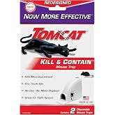 Tomcat Kill &amp; Contain Mouse Trap, 2 Traps | No See, No Touch Mouse Traps for Mice Indoors, Covered Mouse Traps Indoor for Home, Easy to Use