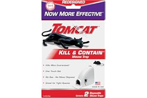 Tomcat Kill & Contain Mouse Trap, Never See a Dead Rodent Again, 2 Traps