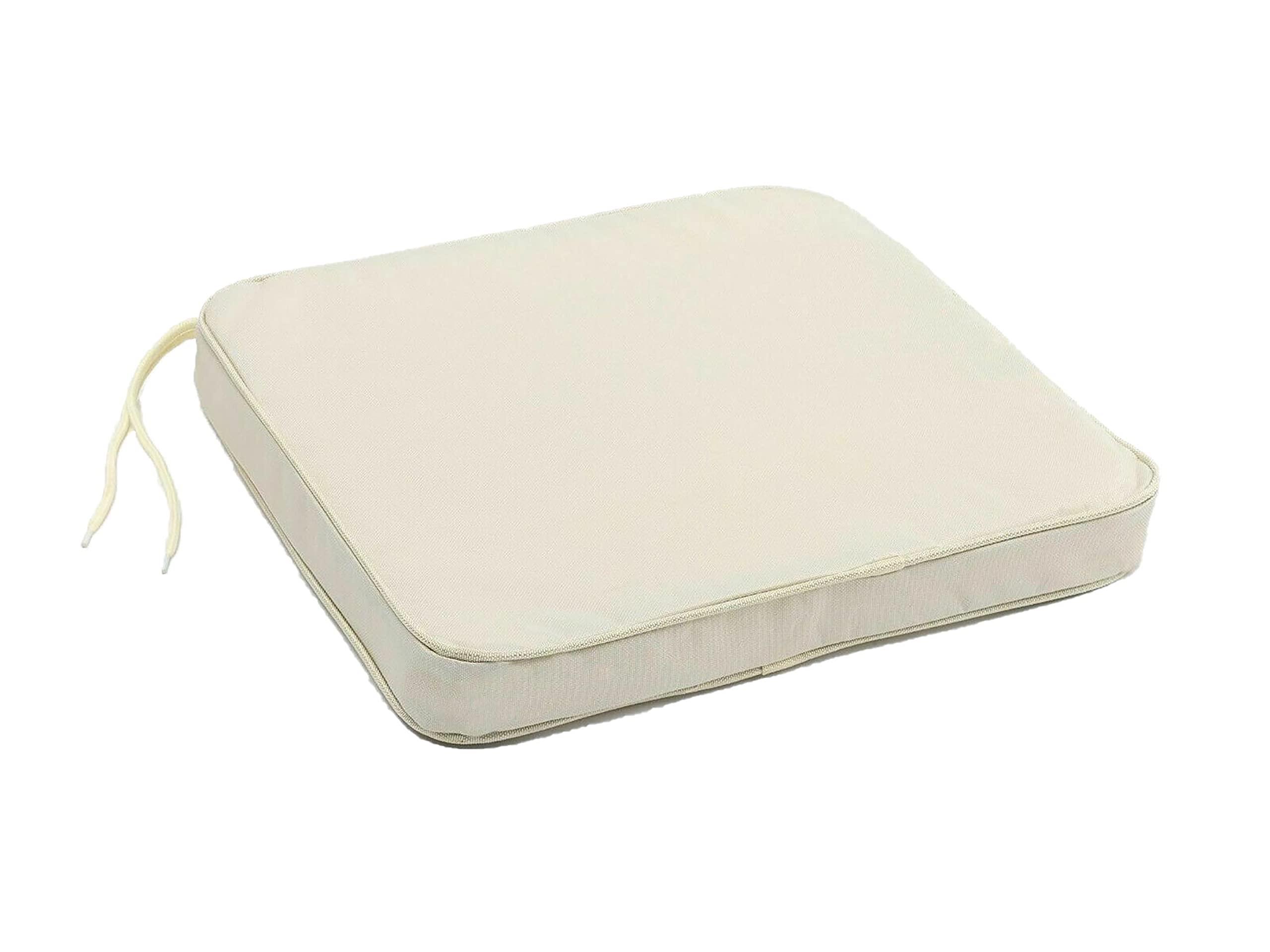 Top Style Collection Waterproof Cushion - Rattan Seat Pads for Indoor & Outdoor Garden Chairs Dining Room Seating Pad (16" x 16" x 2"(40cm x 40cm x 5cm), Cream Beige)