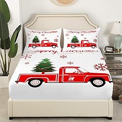 Christmas Truck Bedding Set Queen Size Christmas