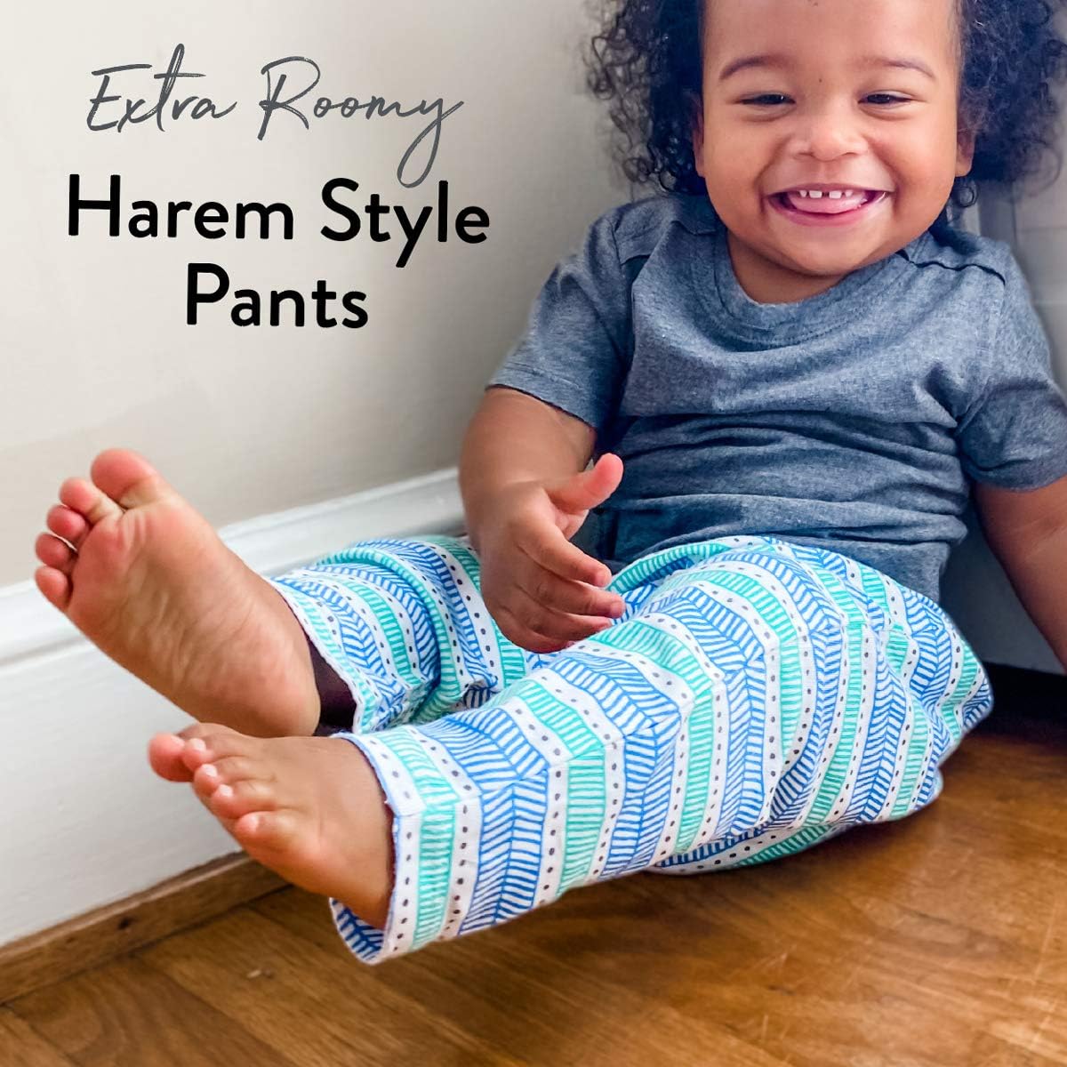 HonestBaby Baby 4-Pack Organic Cotton Cuff-Less Harem Pants: Clothing