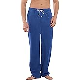 Vulcanodon Mens Fleece Pajama Pants Soft Plush Lounge Bottoms with Pockets and Button Fly Warm Cozy Sleep PJ