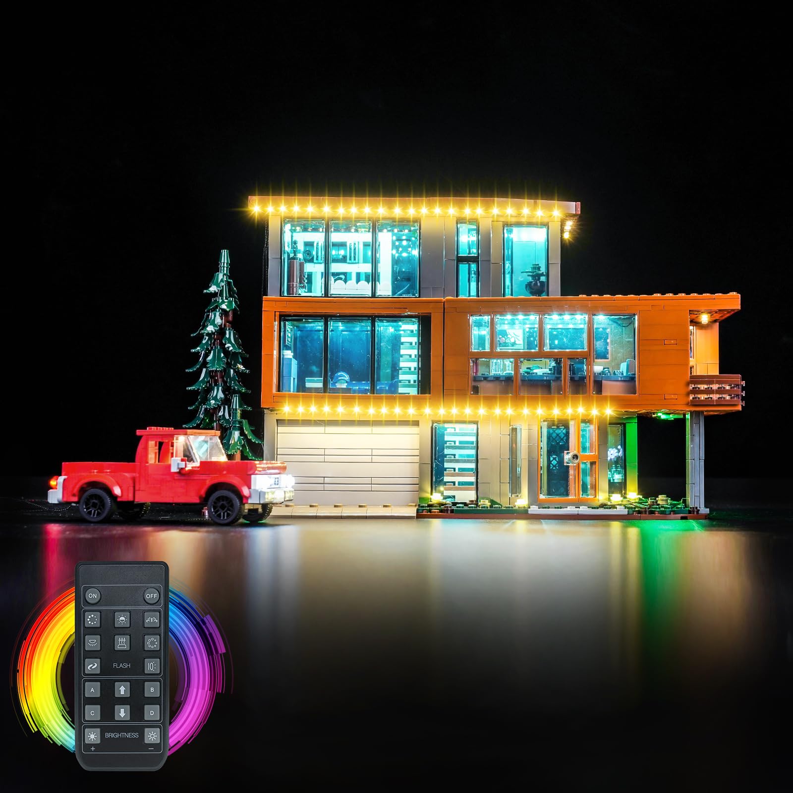 LocoLee Led Light Set Compatible with Lego 21354 Twilight The Cullen House RC Led Decoration Lighting Kit Compatible with Lego 21354 Building Blocks Model,Only Lights Set,No Model — image 1