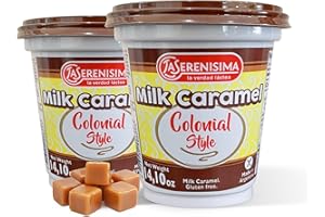 LA SERENISIMA La Serenísima Dulce de Leche - Authentic Milk Caramel Spread from Argentina - Gluten-Free Creamy Caramel Sauce for Baking, Desserts - Rich Flavor for Pancakes, Waffles - 14.1 Ounce (Pack of 2)