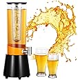 KK KMKGOKO 3-Liter Drink Dispenser Tower, 105fl oz Beverage Dispenser with Removable Ice Tube, Tabletop Drink Mimosa Dispenser (105fl oz / 3L)