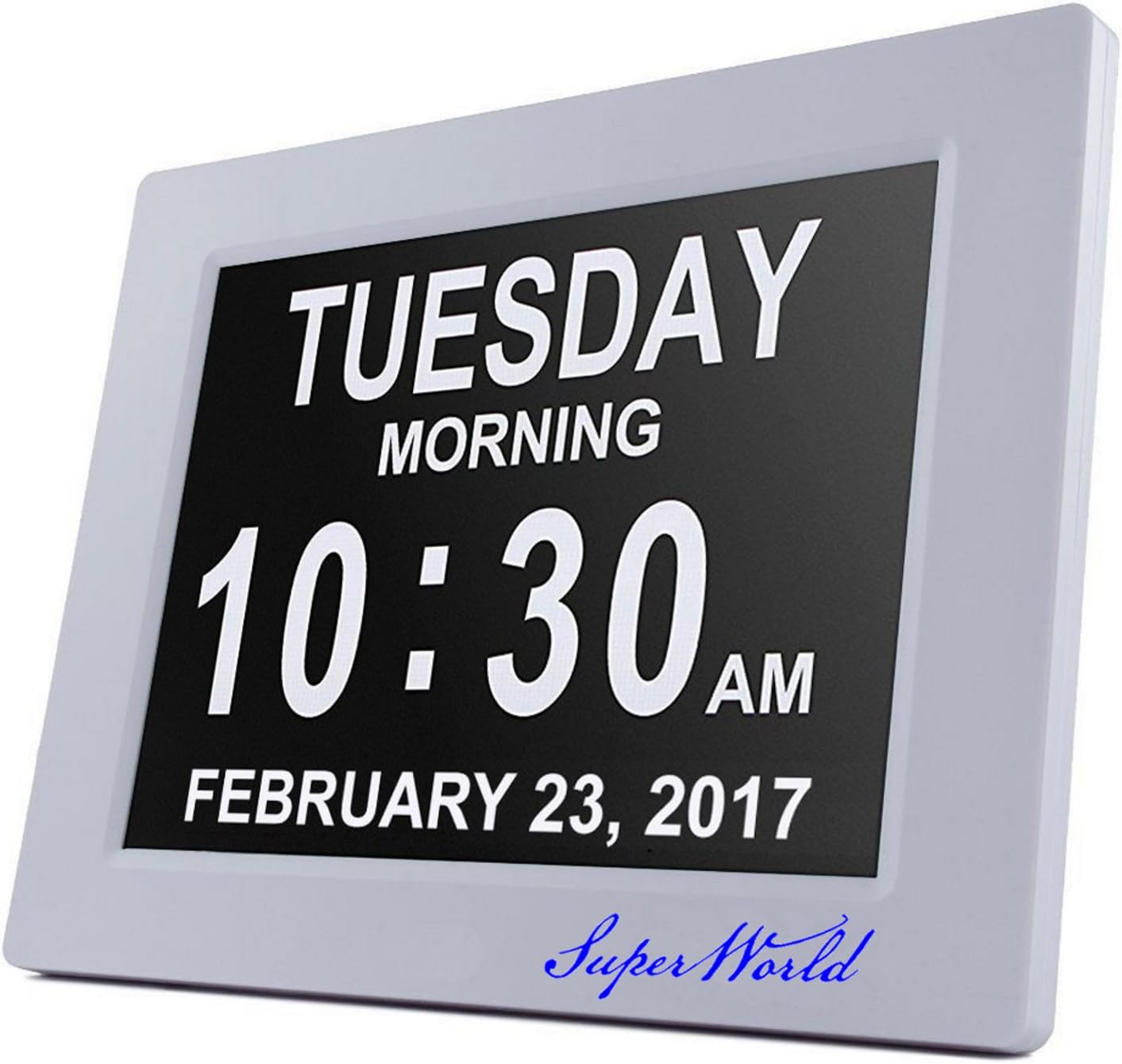 Digital Alarm Clock (White)