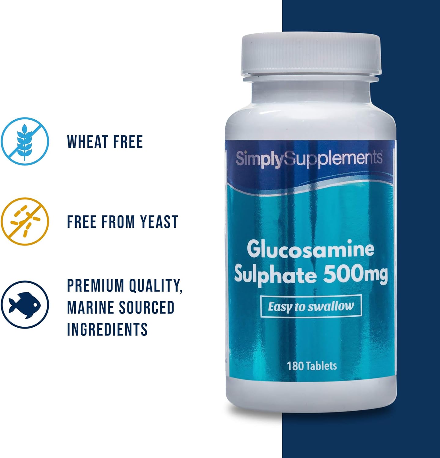 Easy to Swallow Glucosamine 500mg Active Lifestyle Support 2X 180