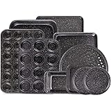 Fit Choice 10-Piece Nonstick Baking Set With Baking Pan, Cookie Sheet Set, Cake Pan, Muffin Pan, and Pizza Pan, 10-Piece Set 