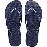 Havaianas Women's Slim Flip Flop,Navy Blue,35/36 BR/5-6 M US