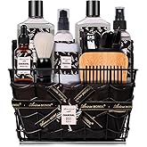 Father Day Gift for Men Spa Gifts for Men, Charcoal Bath and Body Gift Set for Men, 10 Pcs Spa Kits Ideal Birthday, Christmas. Men's Relaxation Bath Baskets, Self Care Kit